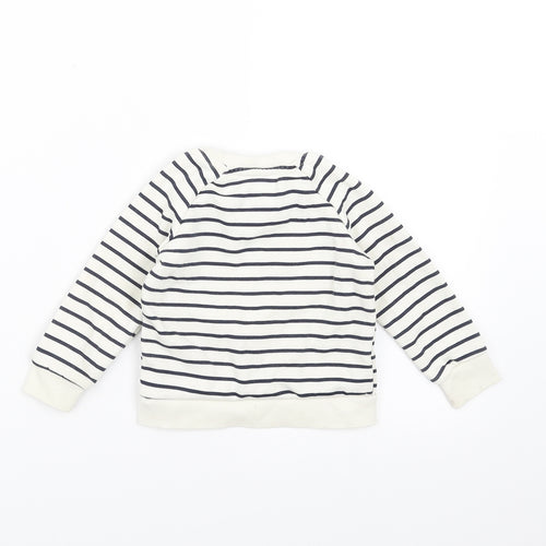 Primark Baby Ivory Striped  Pullover Jumper Size 9-12 Months  - happy