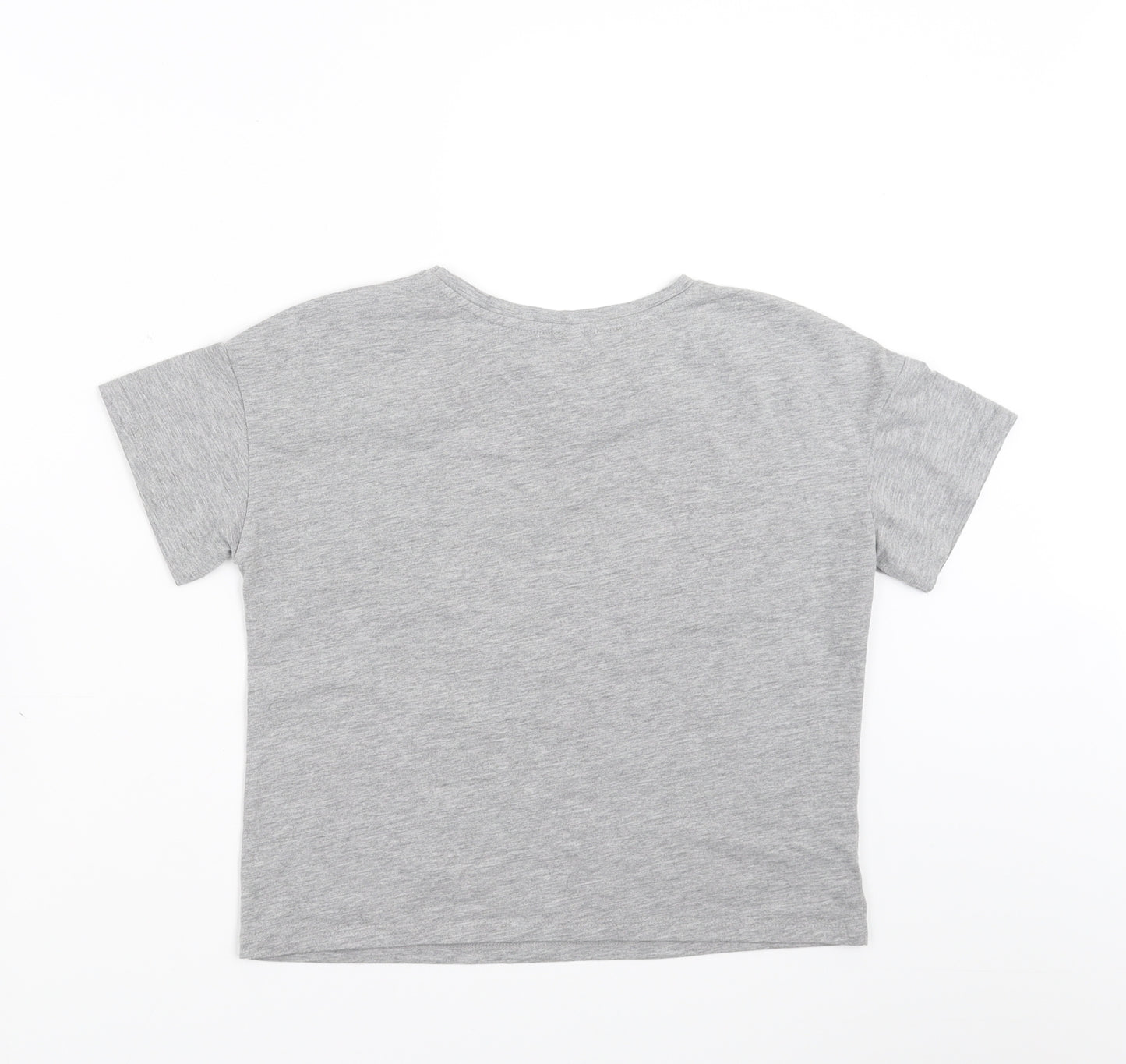 Sainsburys Girls Grey   Basic T-Shirt Size 10 Years  - avocado