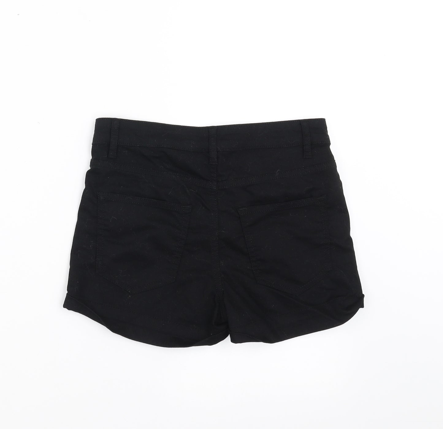 H&M Womens Black  Denim Hot Pants Shorts Size 6
