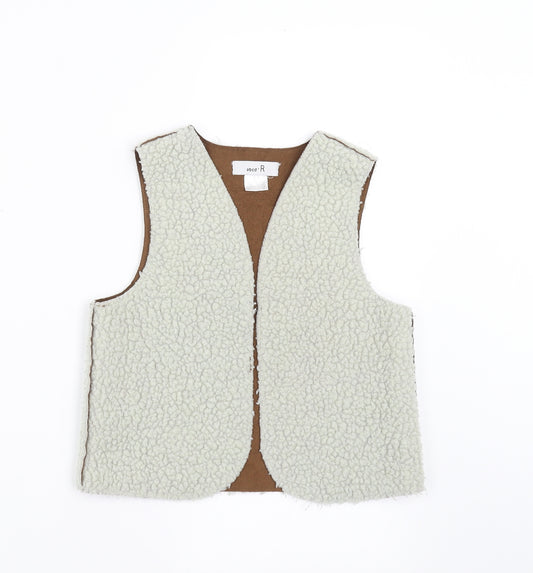 Front view of La Redoute boys’ green gilet jacket, size 8, years