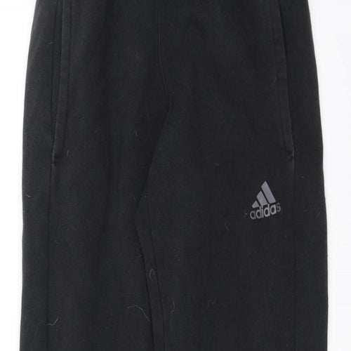 adidas Boys Black   Jogger Trousers Size 6-7 Years