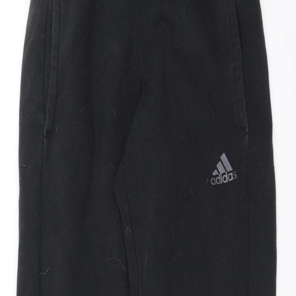 adidas Boys Black   Jogger Trousers Size 6-7 Years