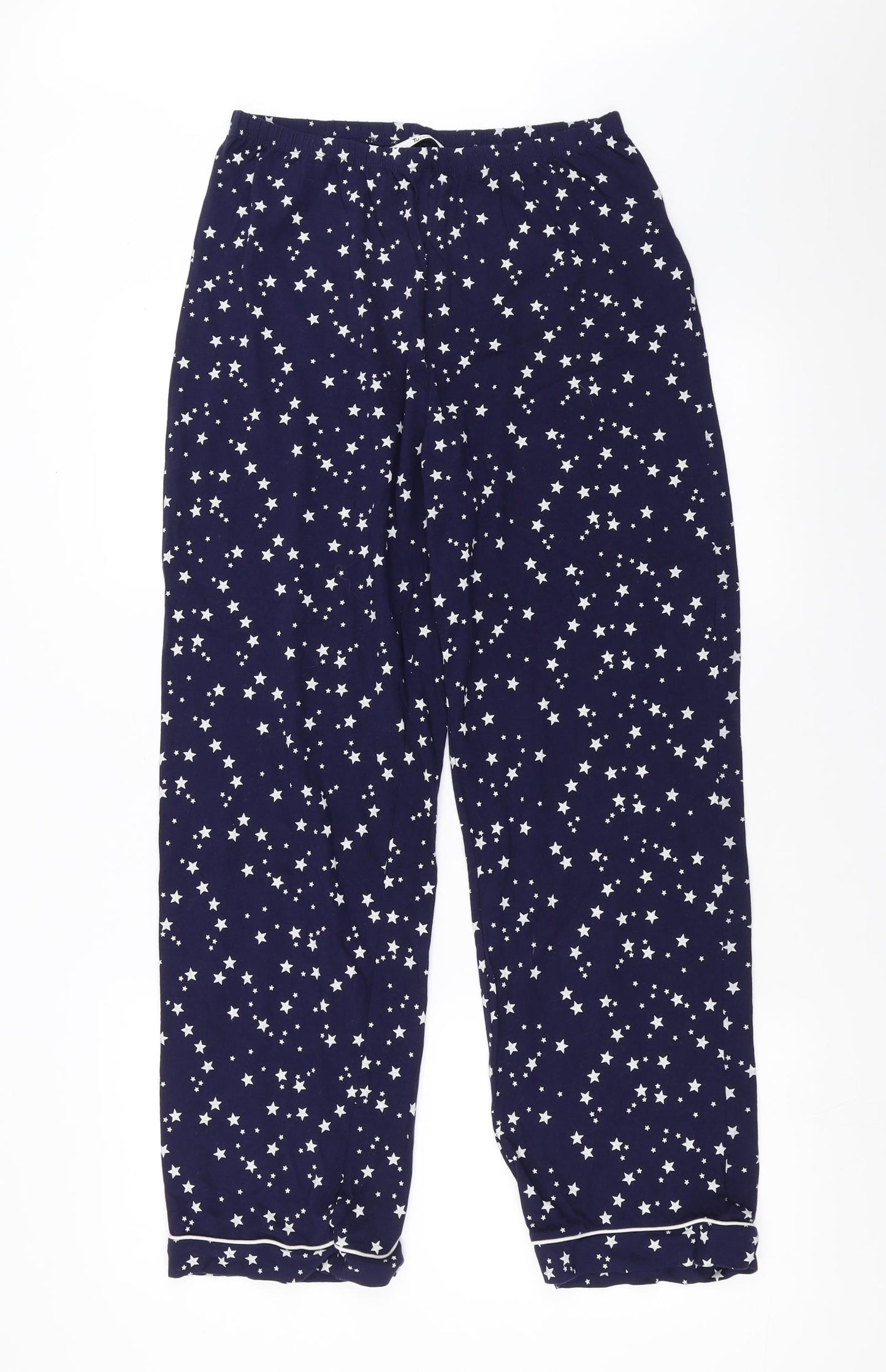 Sainsburys Womens Blue Geometric   Pyjama Pants Size 12  - Star pattern