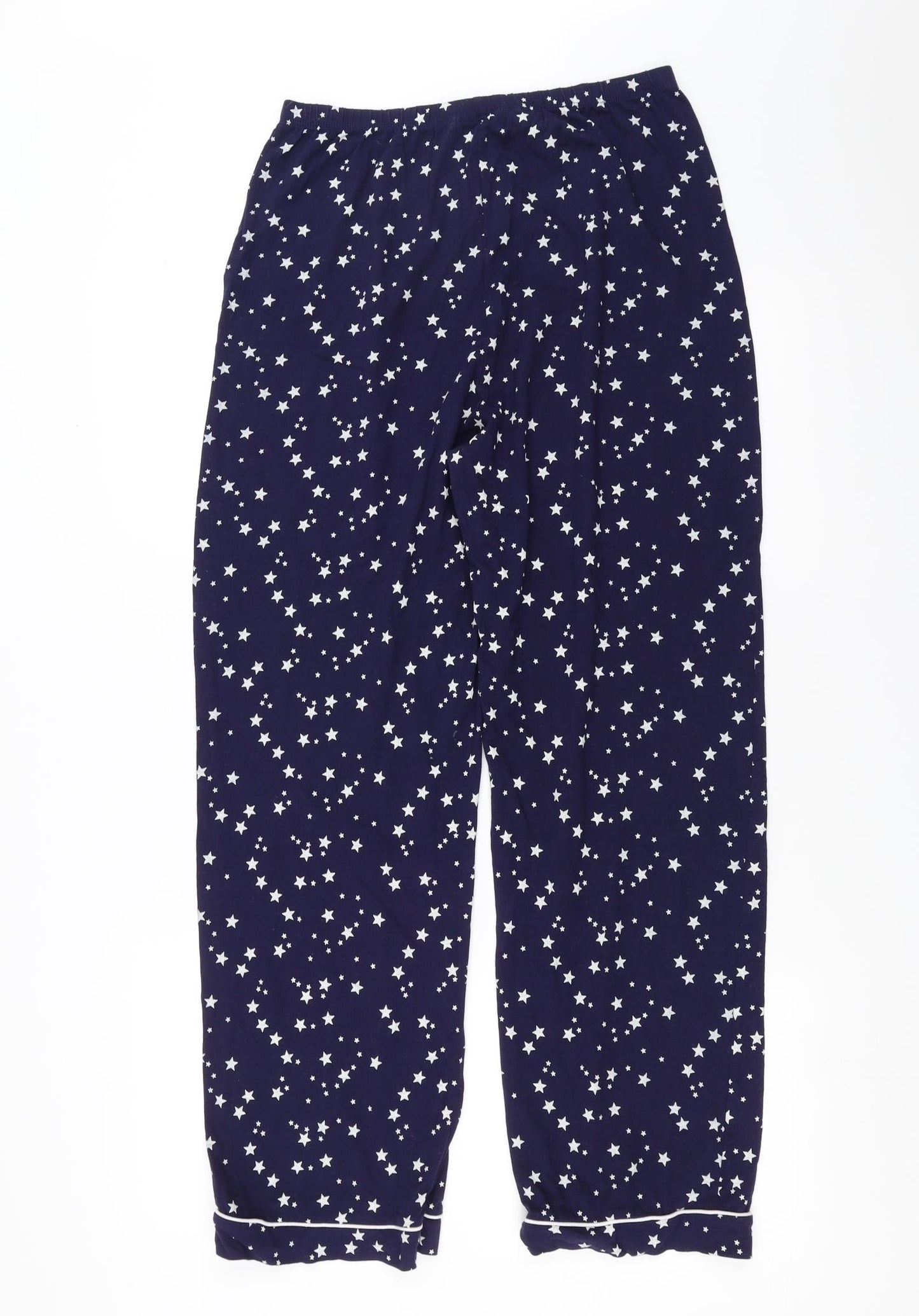Sainsburys Womens Blue Geometric   Pyjama Pants Size 12  - Star pattern
