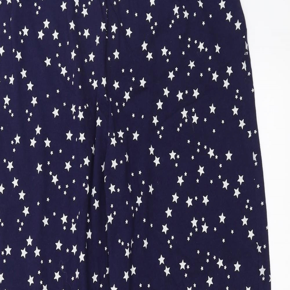 Sainsburys Womens Blue Geometric   Pyjama Pants Size 12  - Star pattern