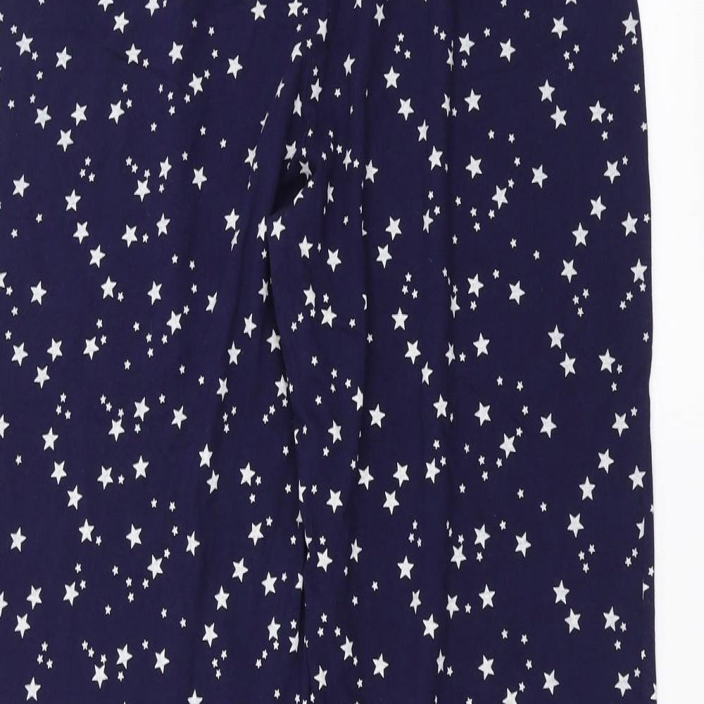 Sainsburys Womens Blue Geometric   Pyjama Pants Size 12  - Star pattern