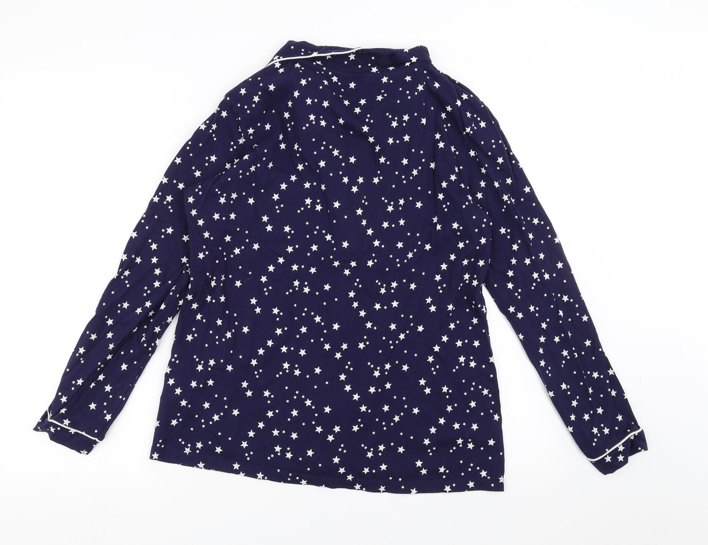 Sainsburys Womens Blue Geometric  Top Pyjama Top Size 12  - Star pattern
