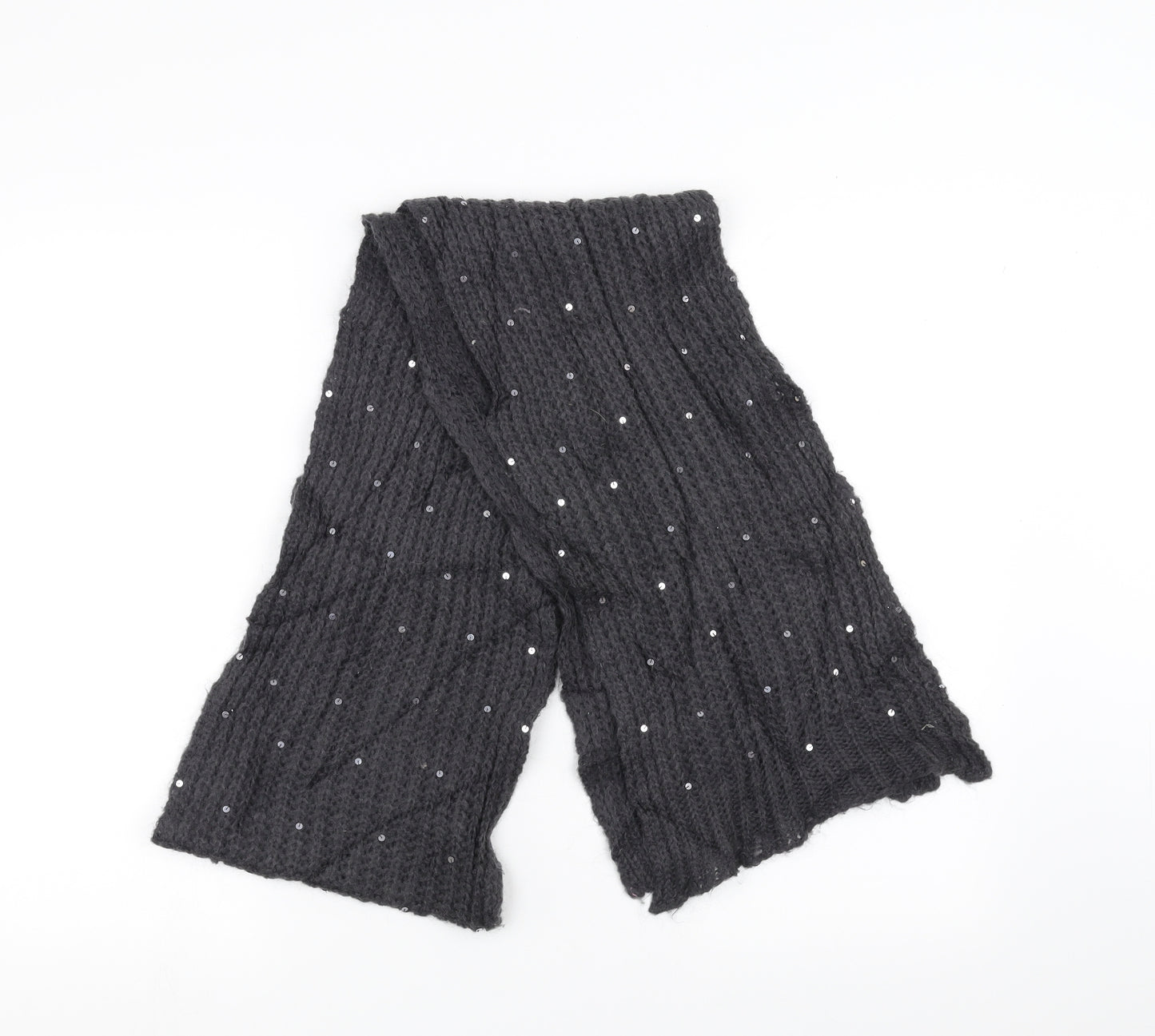 Preworn Womens Grey    Scarf   - Sequin