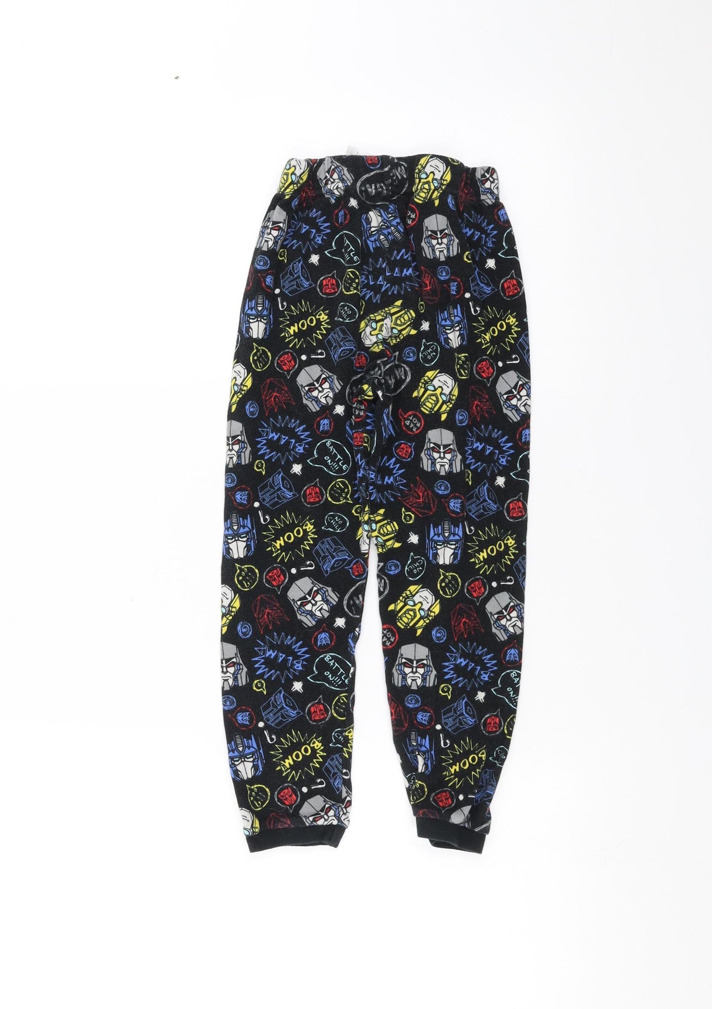 George Boys Black Solid   Pyjama Pants Size 5-6 Years  - Transformers