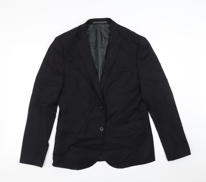 Marks and Spencer Mens Black Jacket Suit Jacket Size 40