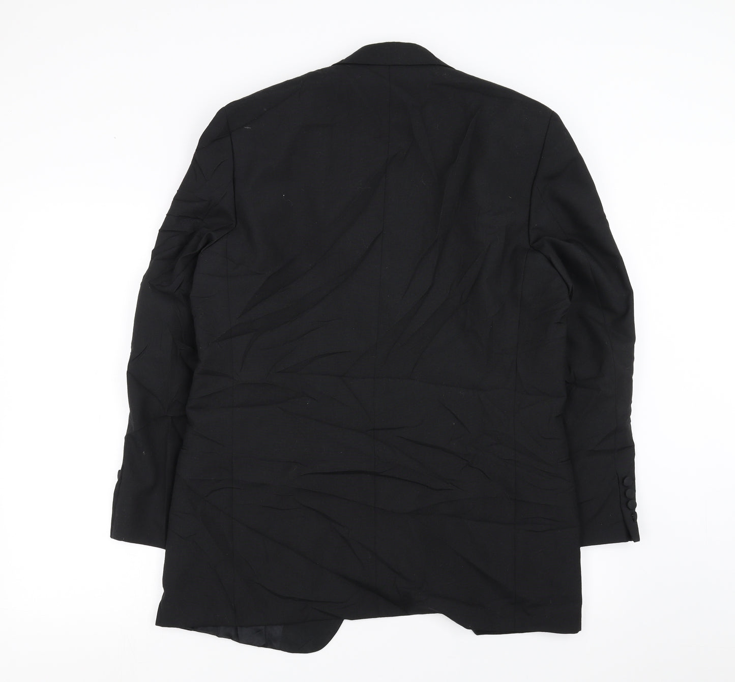 David Moss Mens Black   Jacket Suit Jacket Size 38