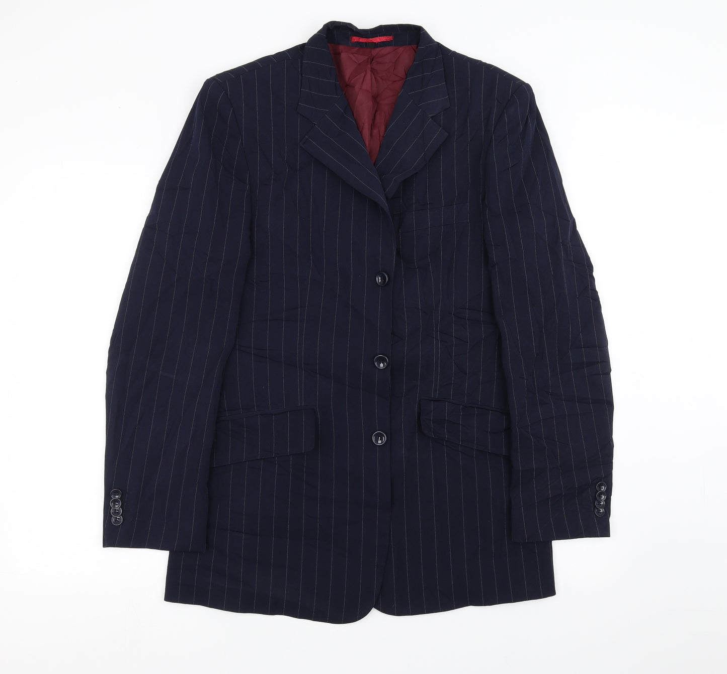 Simon Clarke Mens Blue Striped  Jacket Suit Jacket Size S