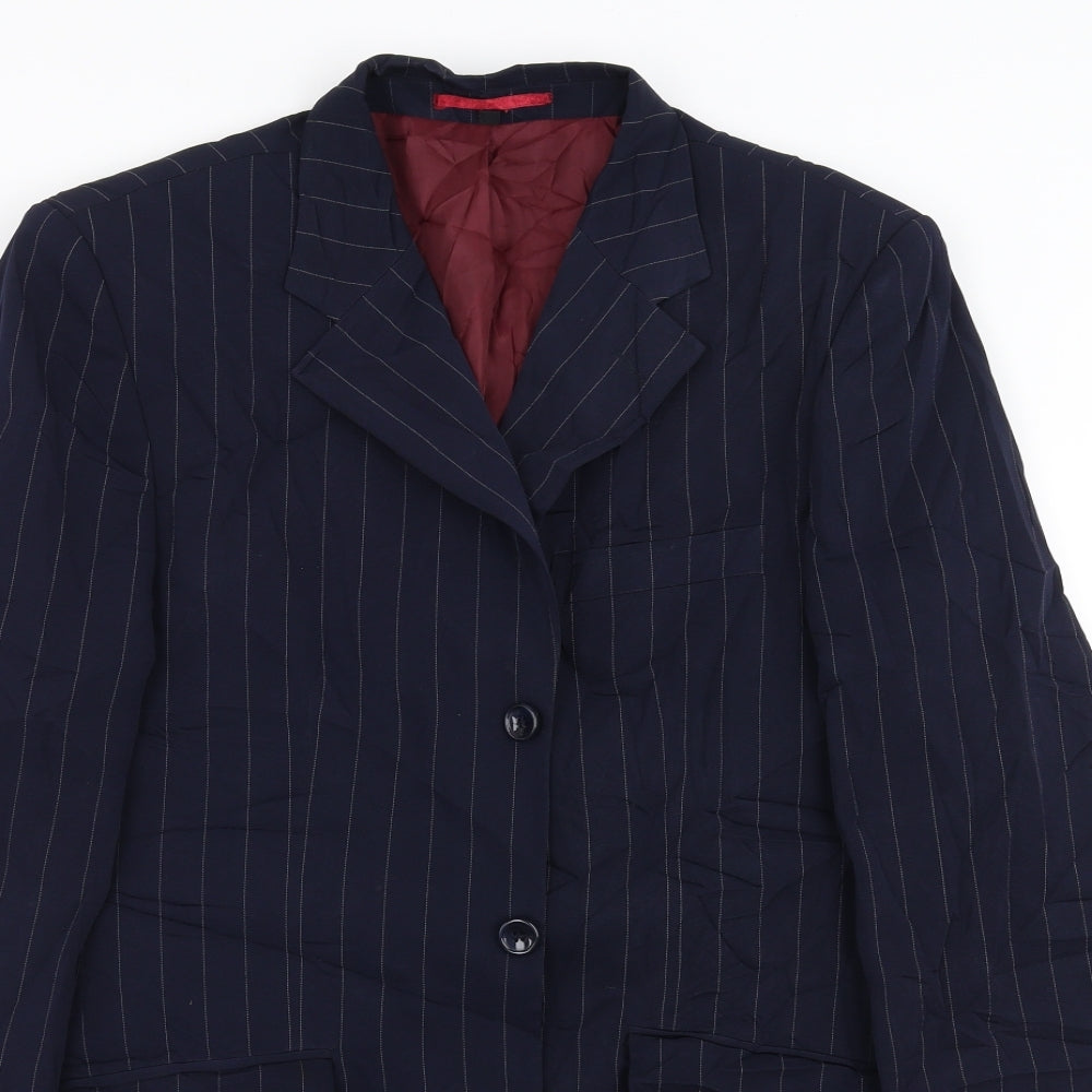 Simon Clarke Mens Blue Striped  Jacket Suit Jacket Size S