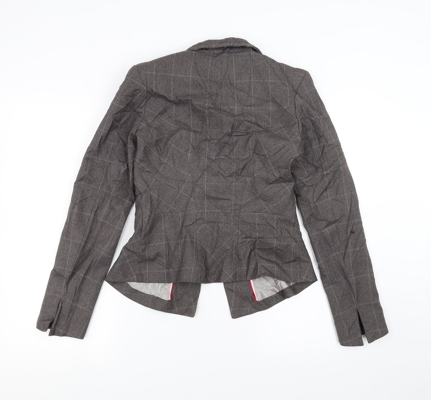 NEXT Womens Grey Check  Jacket Suit Jacket Size 6