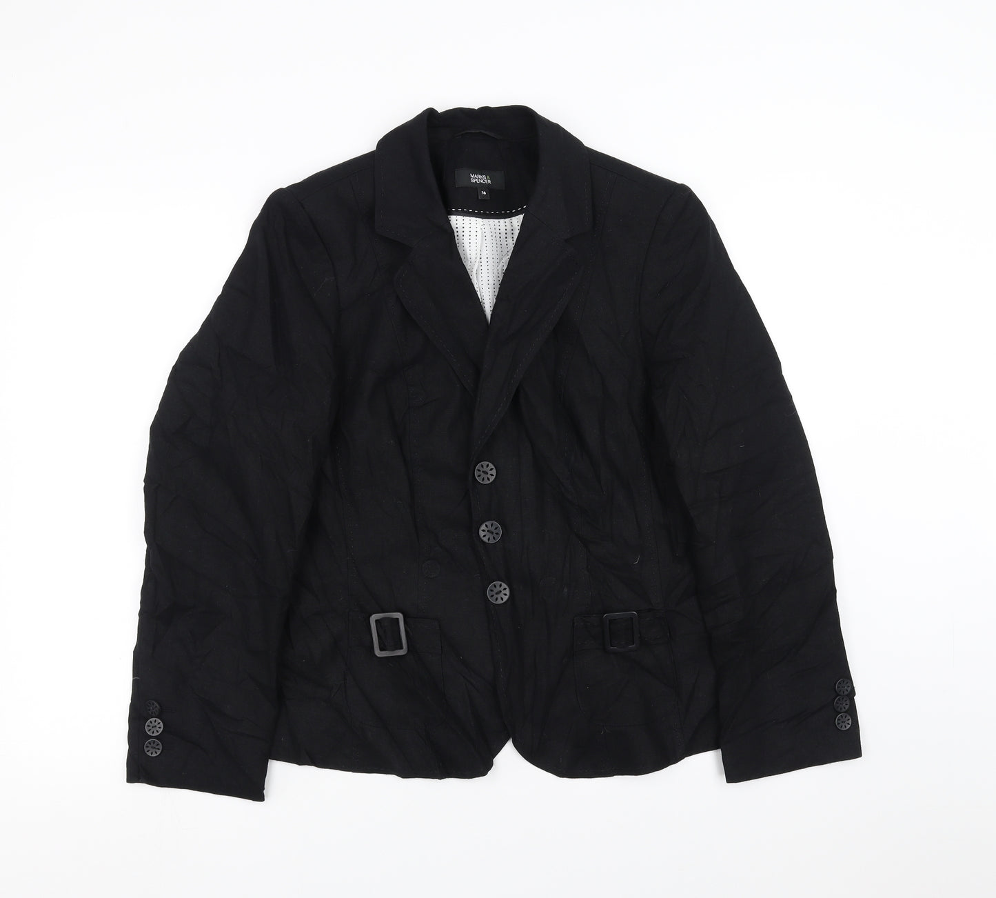 Marks and Spencer Womens Black   Jacket Suit Jacket Size 16
