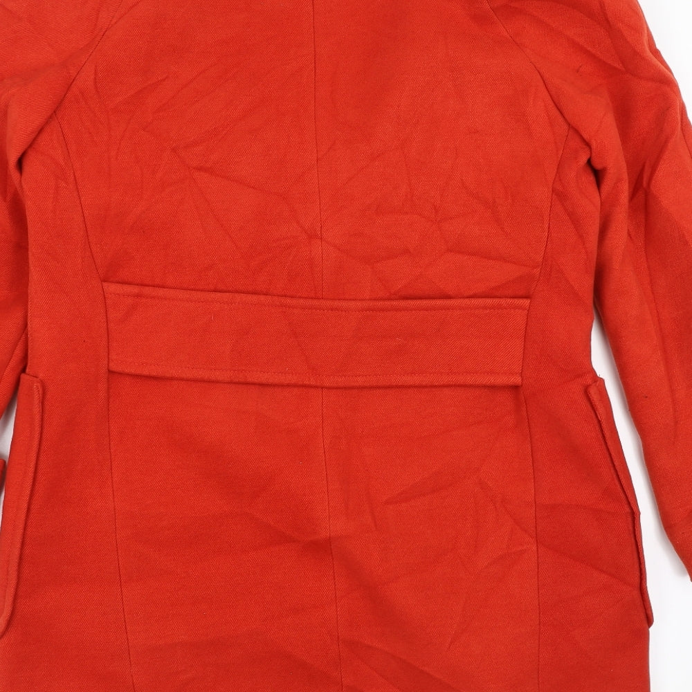 Sainsburys Womens Orange   Pea Coat Coat Size 12