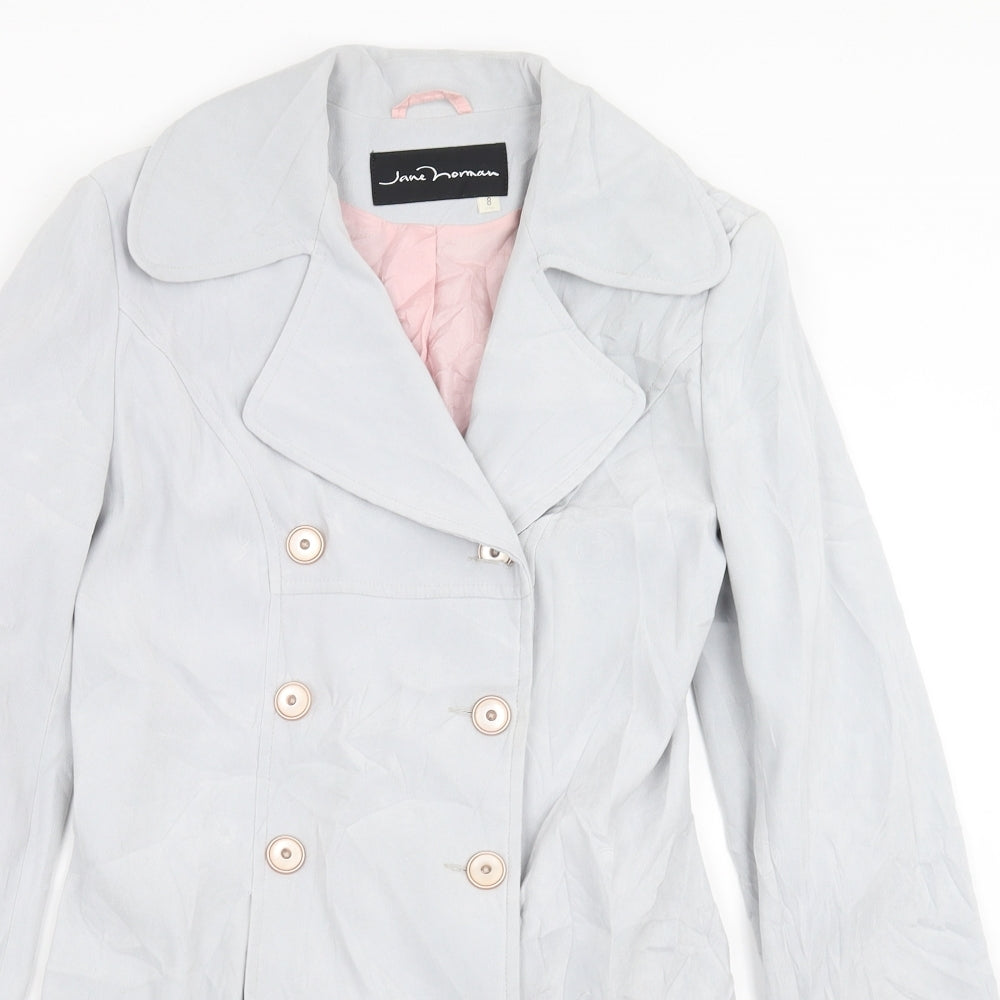 Jane Norman Womens Blue   Pea Coat Coat Size 8