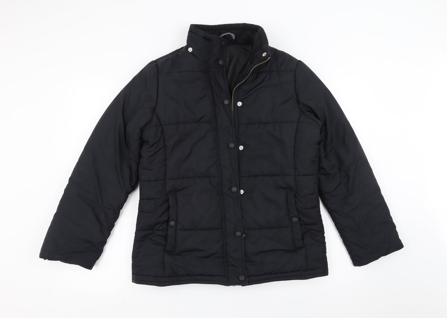 Liz Claiborne Womens Black   Puffer Jacket Coat Size M