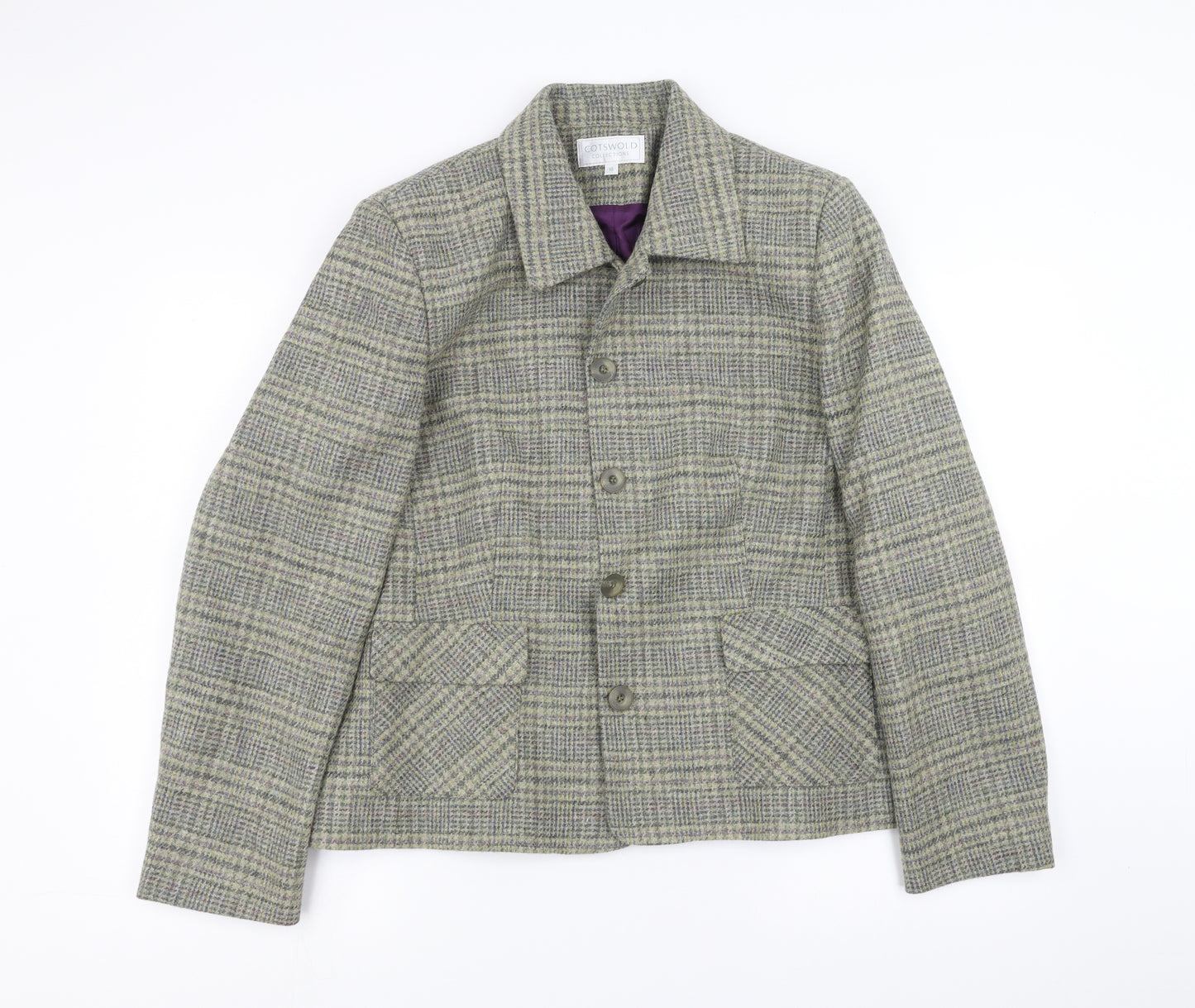 Cotswold Collections Womens Green Houndstooth  Jacket  Size 16