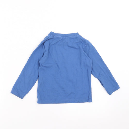 Preworn Boys Blue   Basic T-Shirt Size 3-4 Years  - little super hero