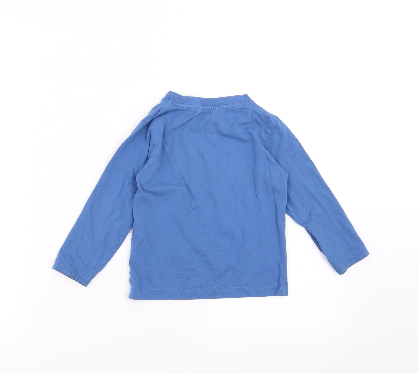 Preworn Boys Blue   Basic T-Shirt Size 3-4 Years  - little super hero