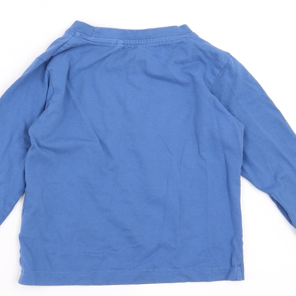 Preworn Boys Blue   Basic T-Shirt Size 3-4 Years  - little super hero