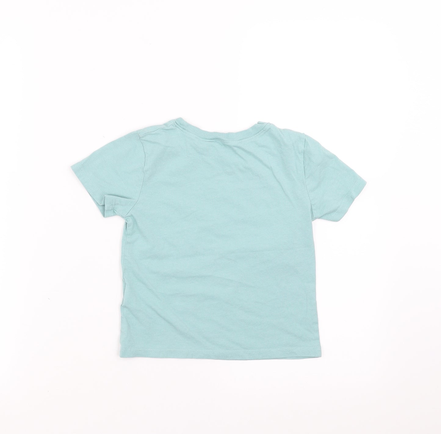 H&M Boys Green   Basic T-Shirt Size 3-4 Years  - dinosaur