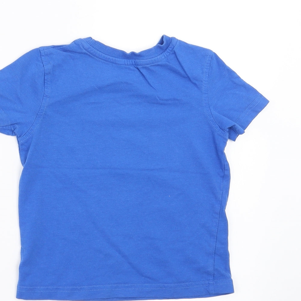 George Boys Blue   Basic T-Shirt Size 2-3 Years  - dinosaur