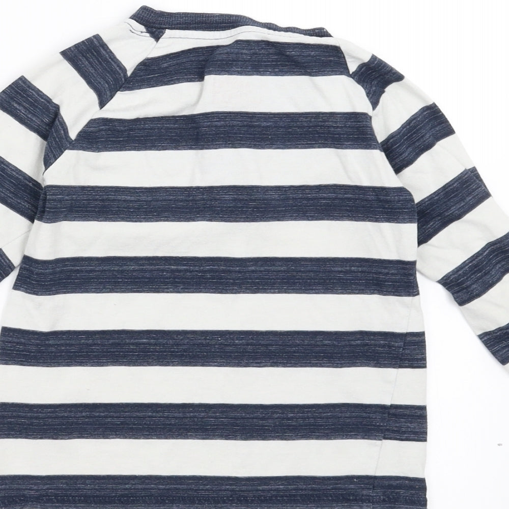 F&F Boys Blue Striped  Basic T-Shirt Size 3-4 Years