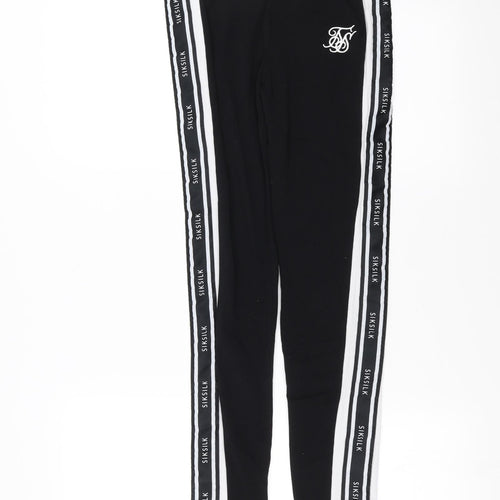 SikSilk Womens Black   Carrot Leggings Size 10 L30 in