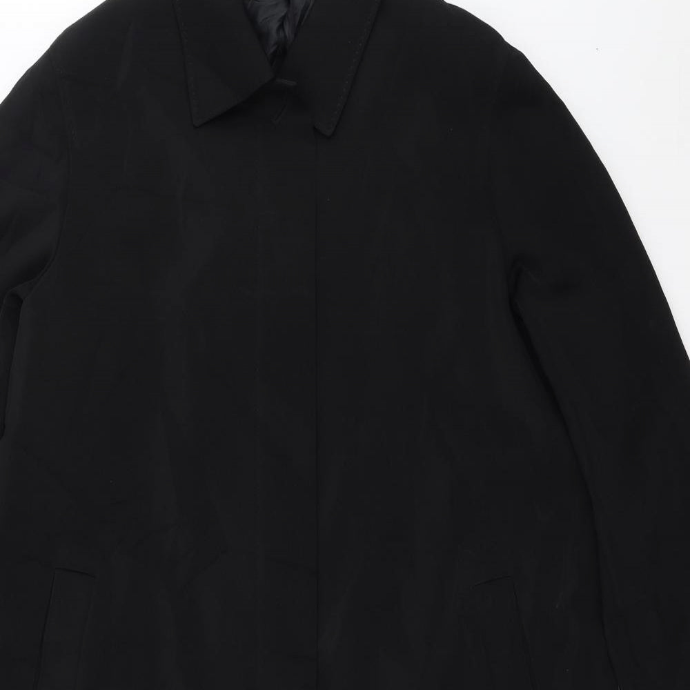 Marks and Spencer Womens Black   Overcoat Coat Size 16