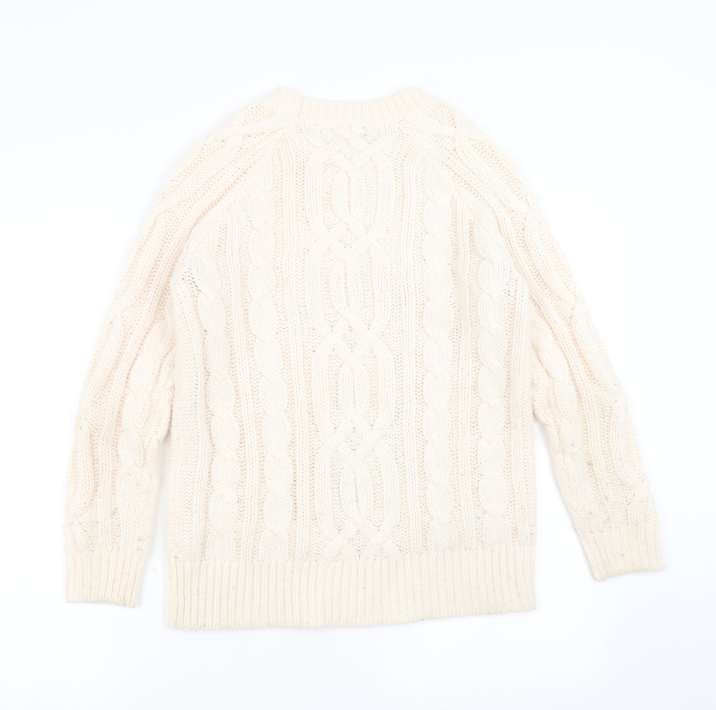 F&F Womens Ivory   Pullover Jumper Size 8  - beaded