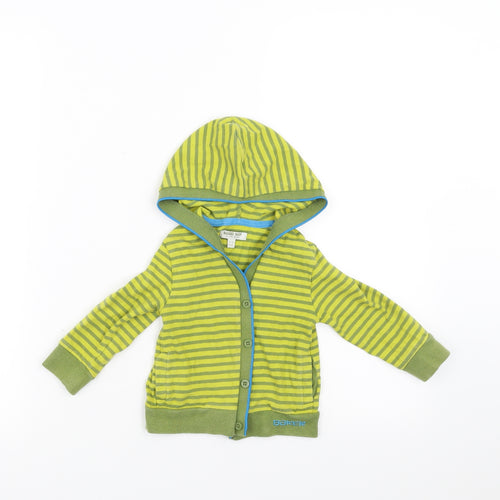 Ted Baker Baby Green Striped  Cardigan Jumper Size 9-12 Months  - hooded