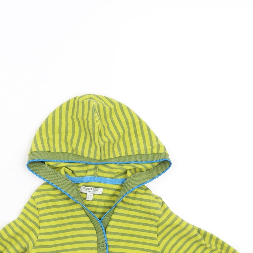 Ted Baker Baby Green Striped  Cardigan Jumper Size 9-12 Months  - hooded