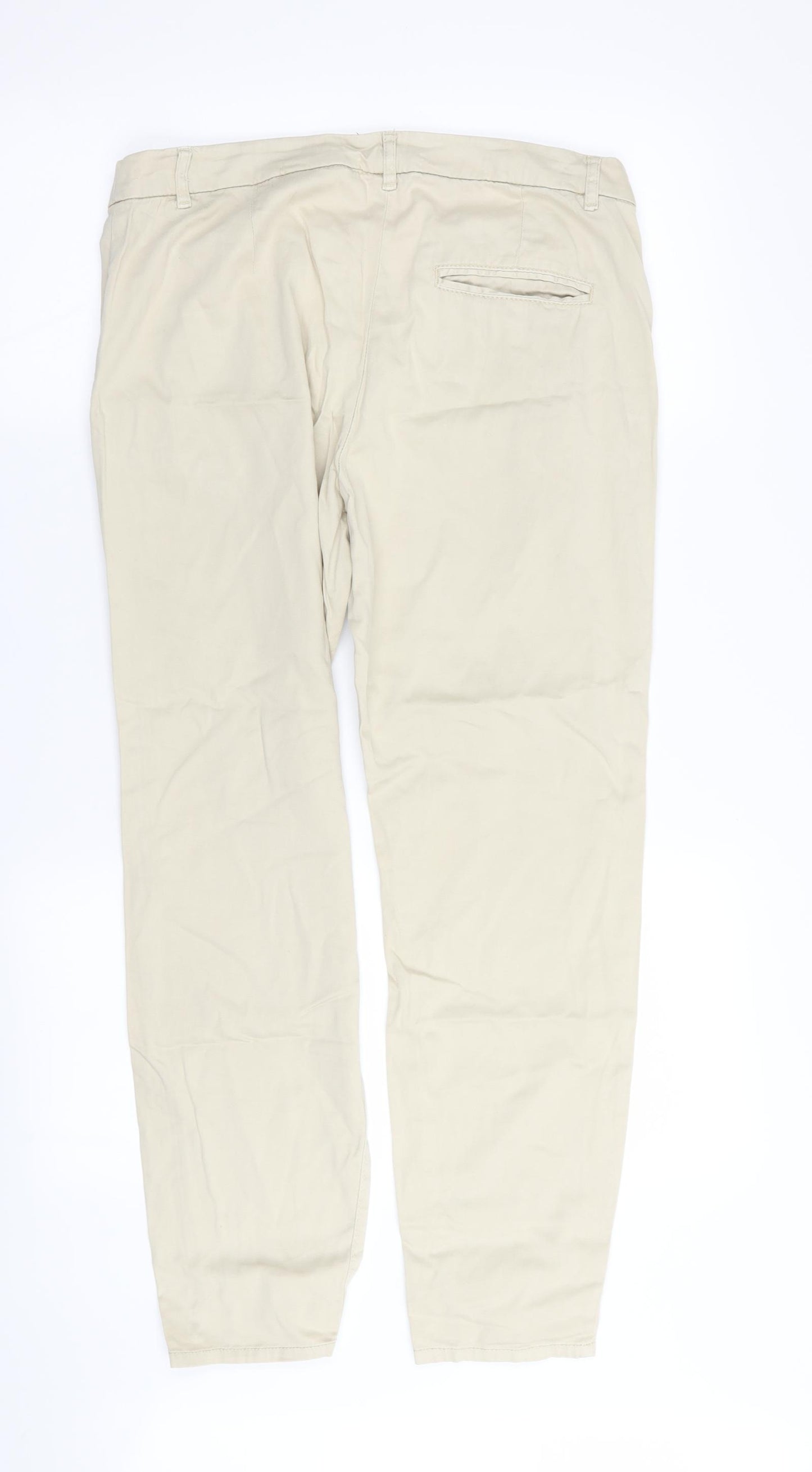 H&M Womens Beige   Trousers  Size 10 L27 in