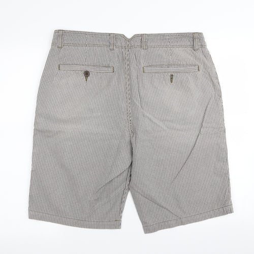 NEXT Mens Multicoloured Check  Chino Shorts Size 36 in