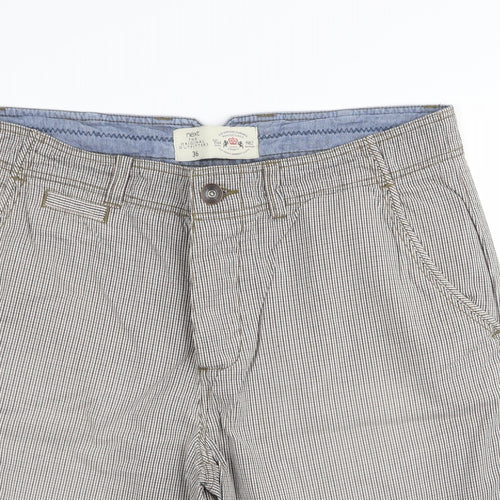 NEXT Mens Multicoloured Check  Chino Shorts Size 36 in