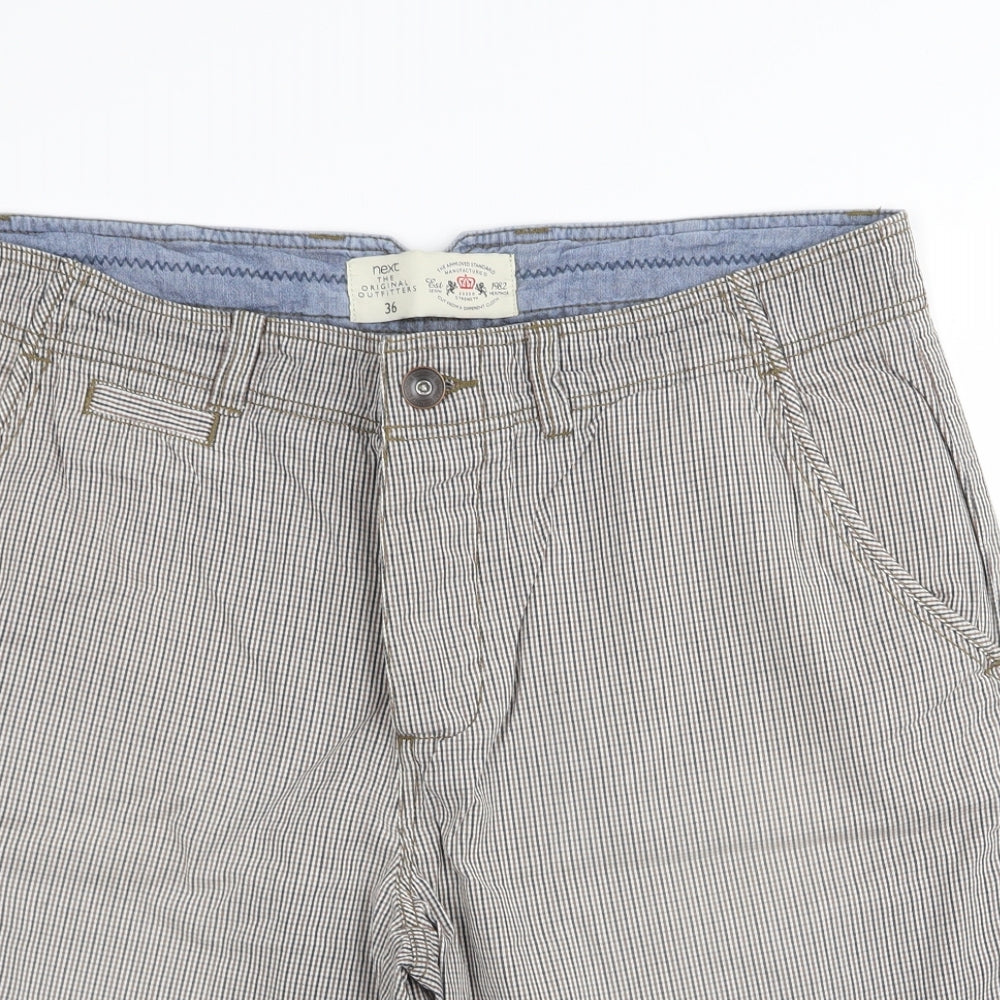 NEXT Mens Multicoloured Check  Chino Shorts Size 36 in
