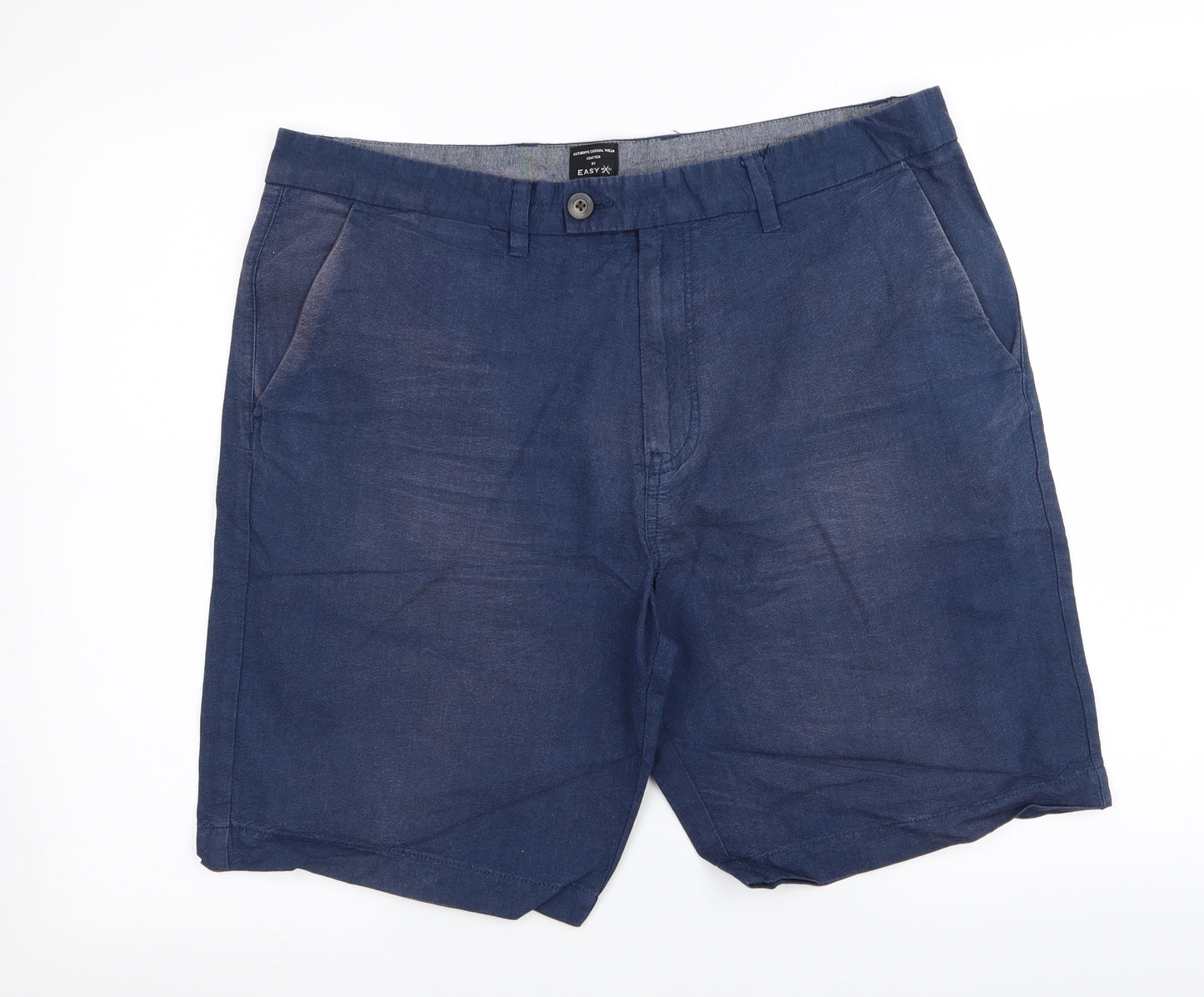 Easy Mens Blue   Chino Shorts Size 38 in