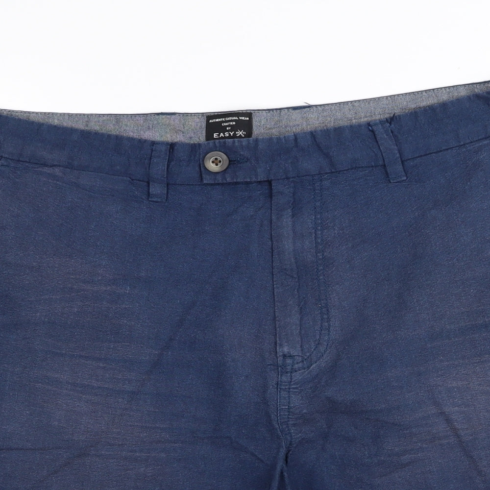 Easy Mens Blue   Chino Shorts Size 38 in