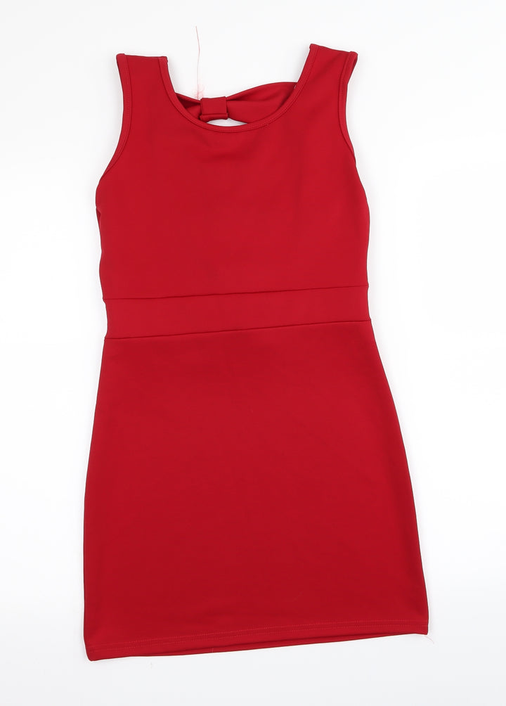 she liked Womens Red   Pencil Dress  Size S