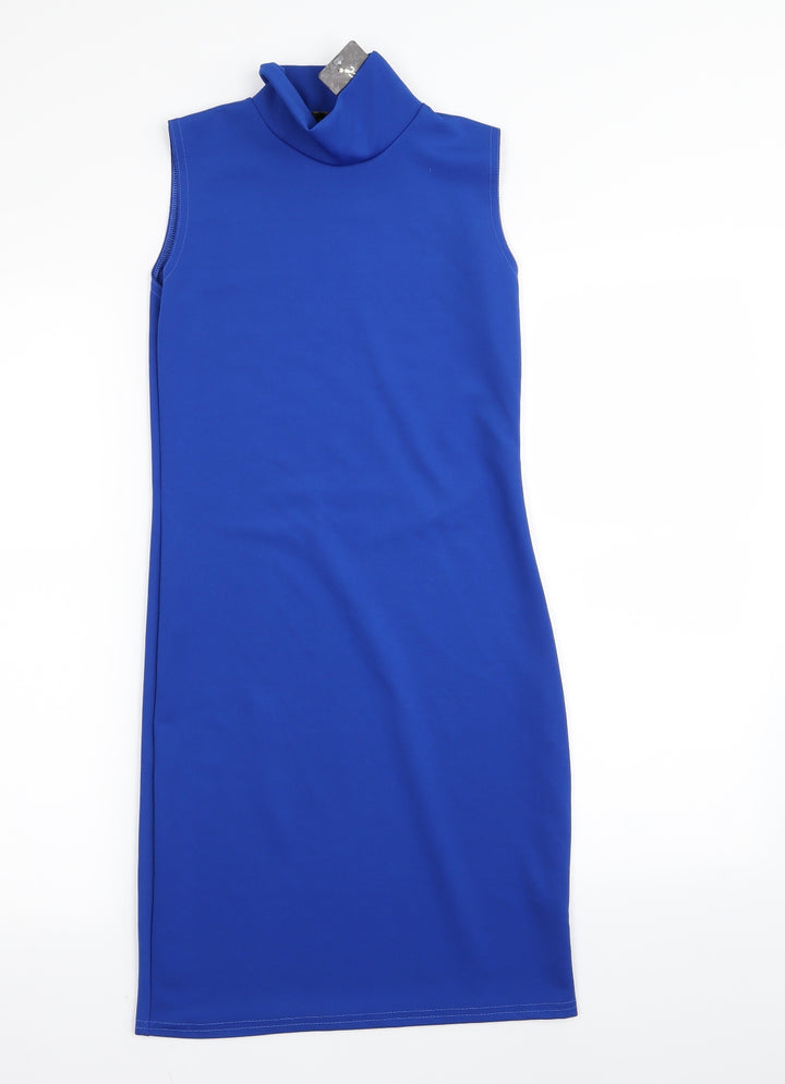 high rose Womens Blue Pencil Dress Size S