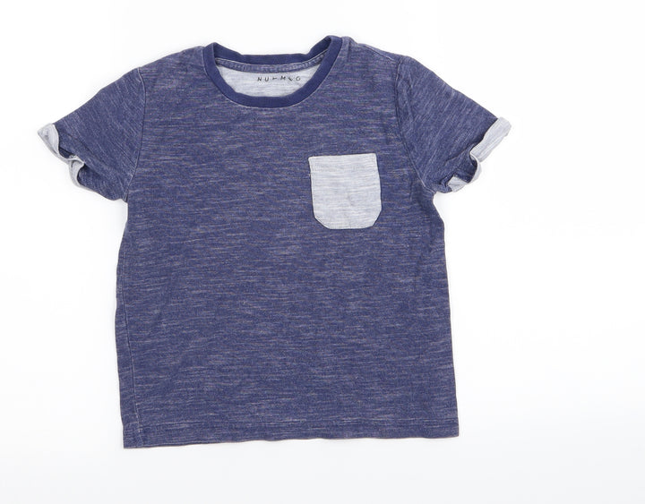 Nutmeg Boys Blue Basic T-Shirt Size 4-5 Years