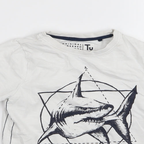 TU Boys White   Basic T-Shirt Size 3 Years