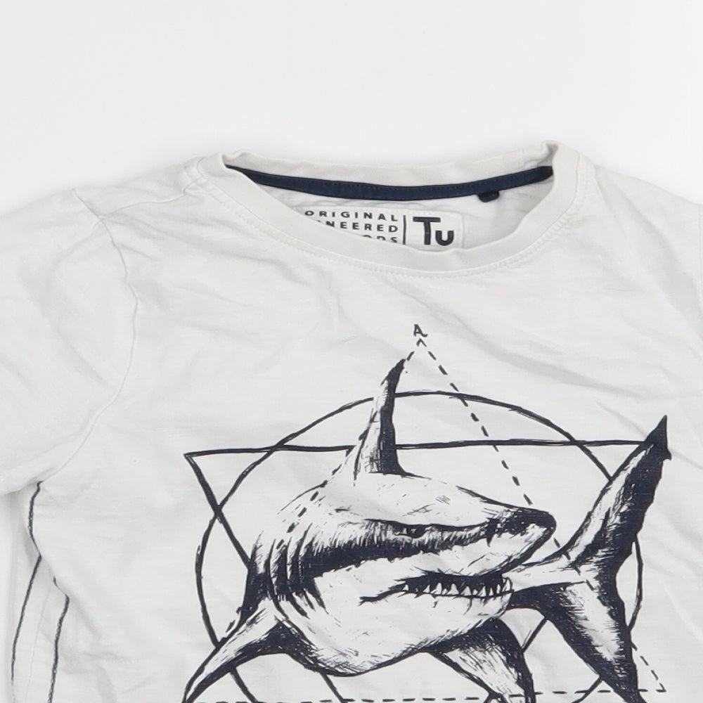 TU Boys White   Basic T-Shirt Size 3 Years