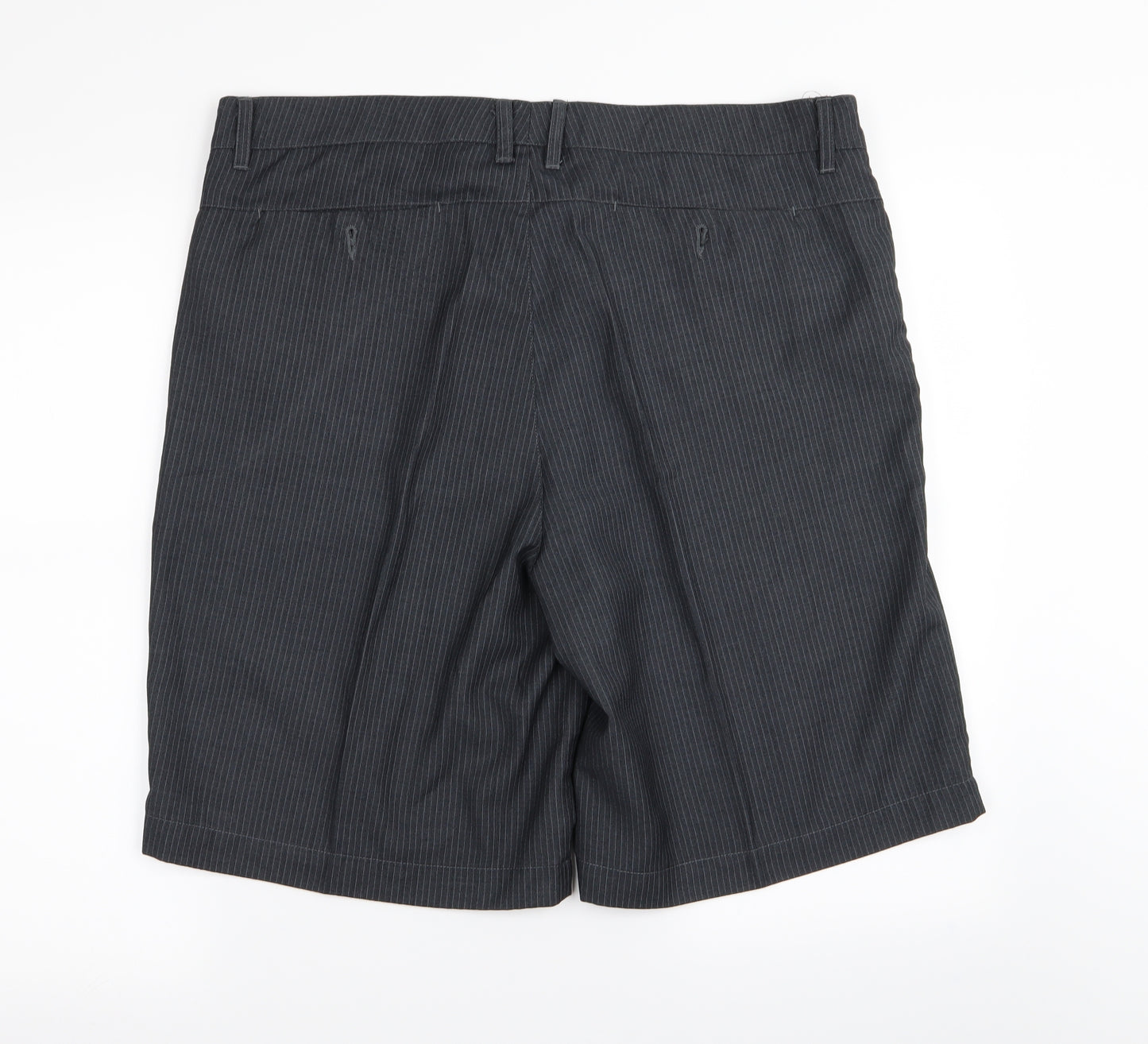 fayde Mens Black Striped  Chino Shorts Size 38 in