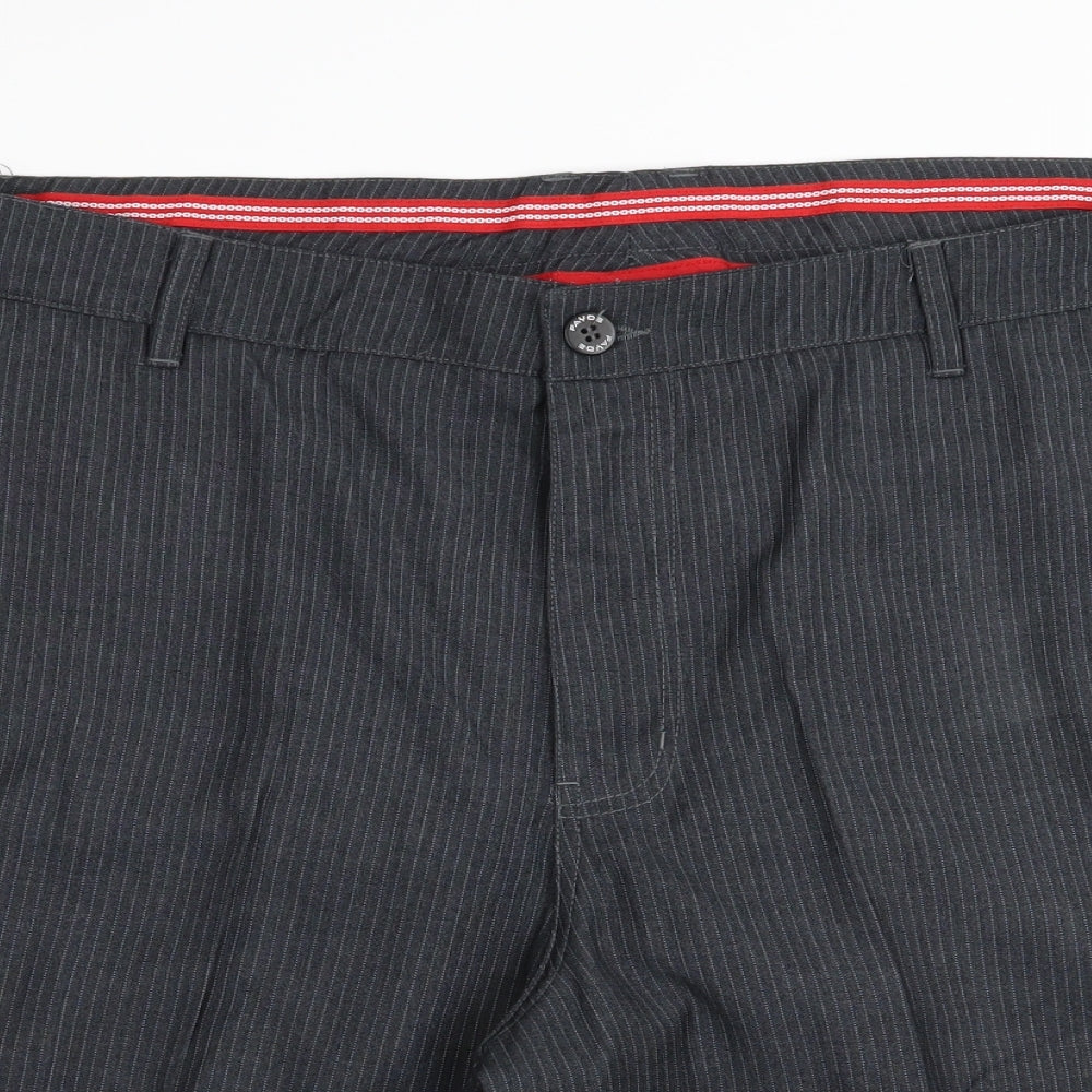 fayde Mens Black Striped  Chino Shorts Size 38 in
