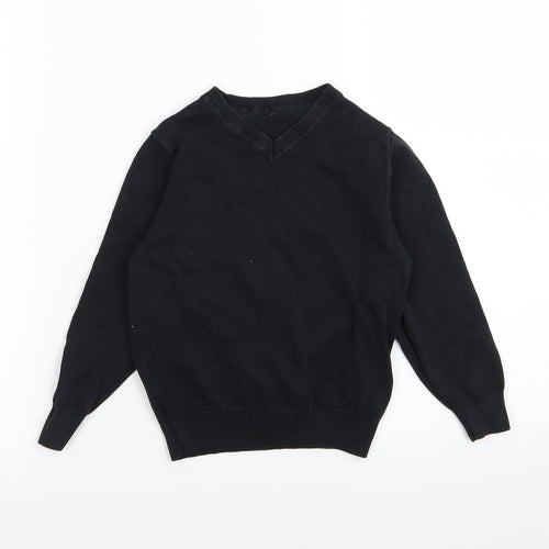 Asda George Girls Black   Pullover Jumper Size 4-5 Years  - School jumper