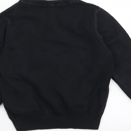 Asda George Girls Black   Pullover Jumper Size 4-5 Years  - School jumper