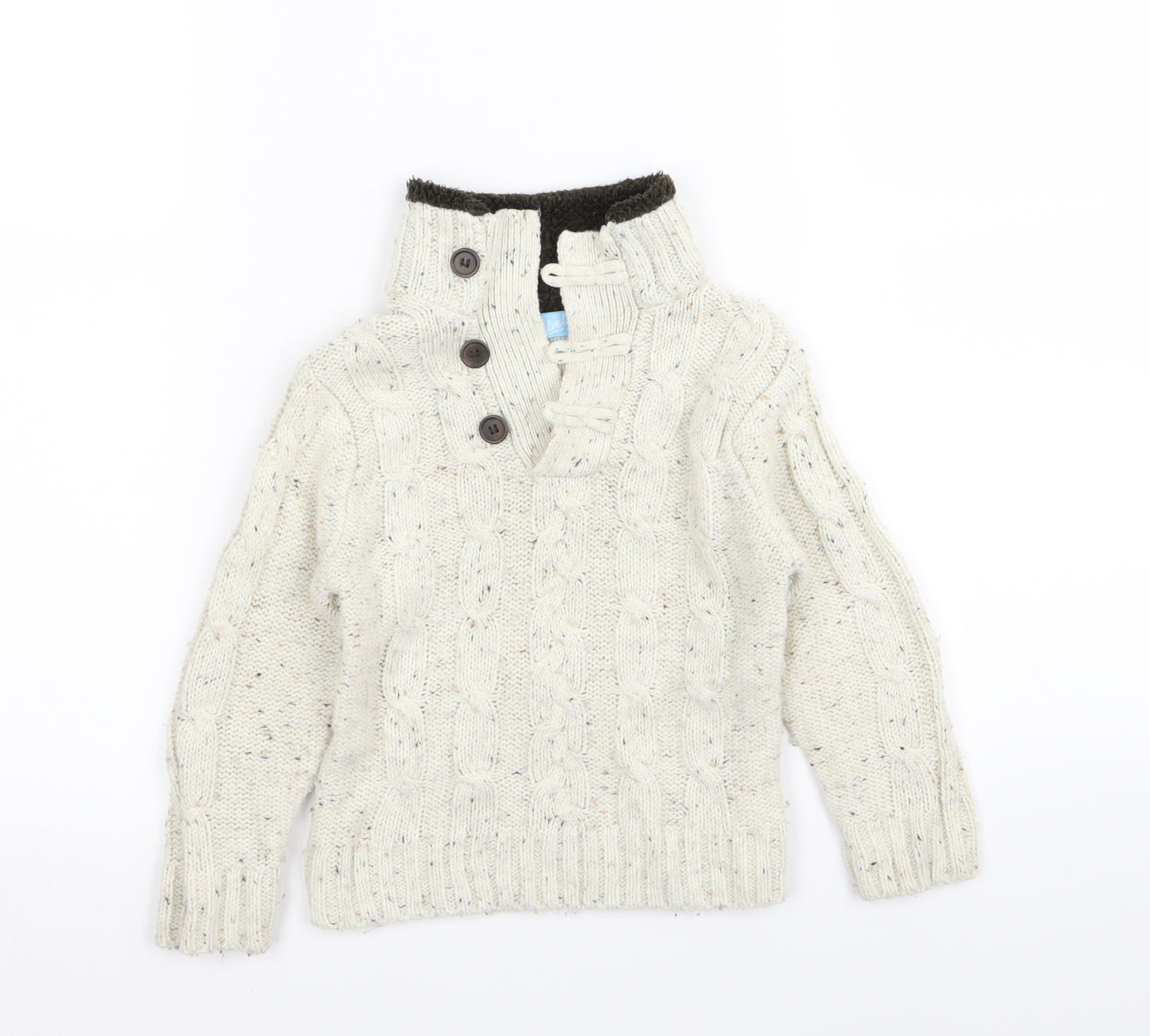 Rebel Boys Beige   Pullover Jumper Size 18-24 Months